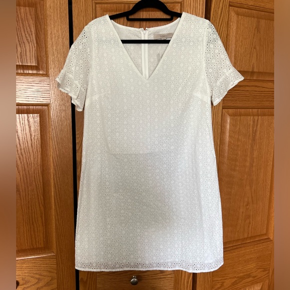Loft eyelet white dress - Picture 1 of 3